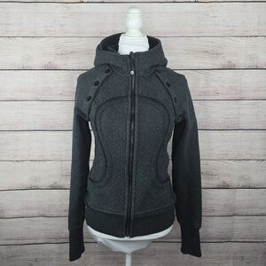Lululemon Special Edition Detachable Sleeve Quilted Hooded Scuba Hoodie Size 6